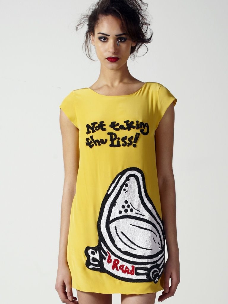 Yellow urinal dress