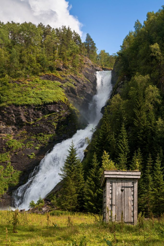 Norway waterfall toilet
