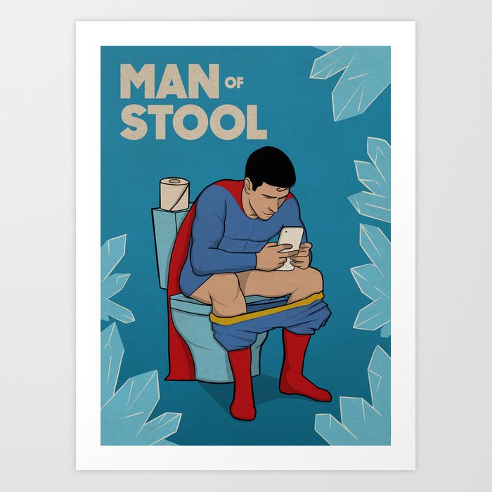 Man of stool print