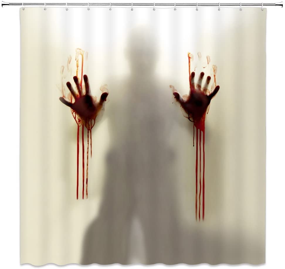 bloody shower curtain
