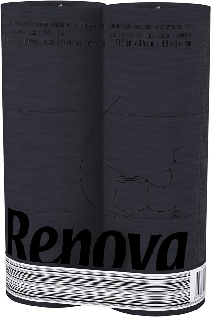 Renova black toilet paper