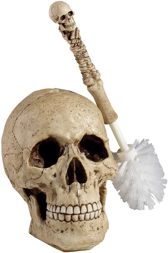 skull toilet brush