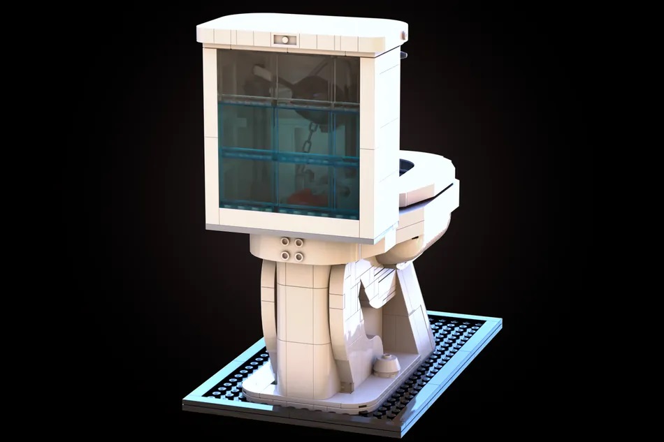 the lego toilet - rear view