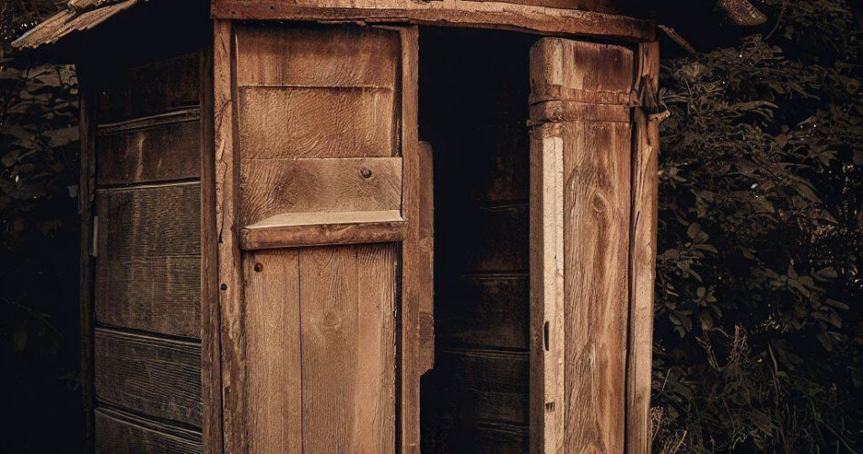 old wooden toilet