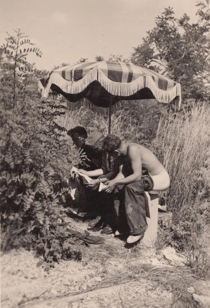 german soldier taking a dump