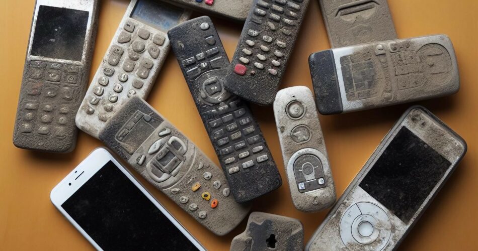 dirty remote controls and smartphones