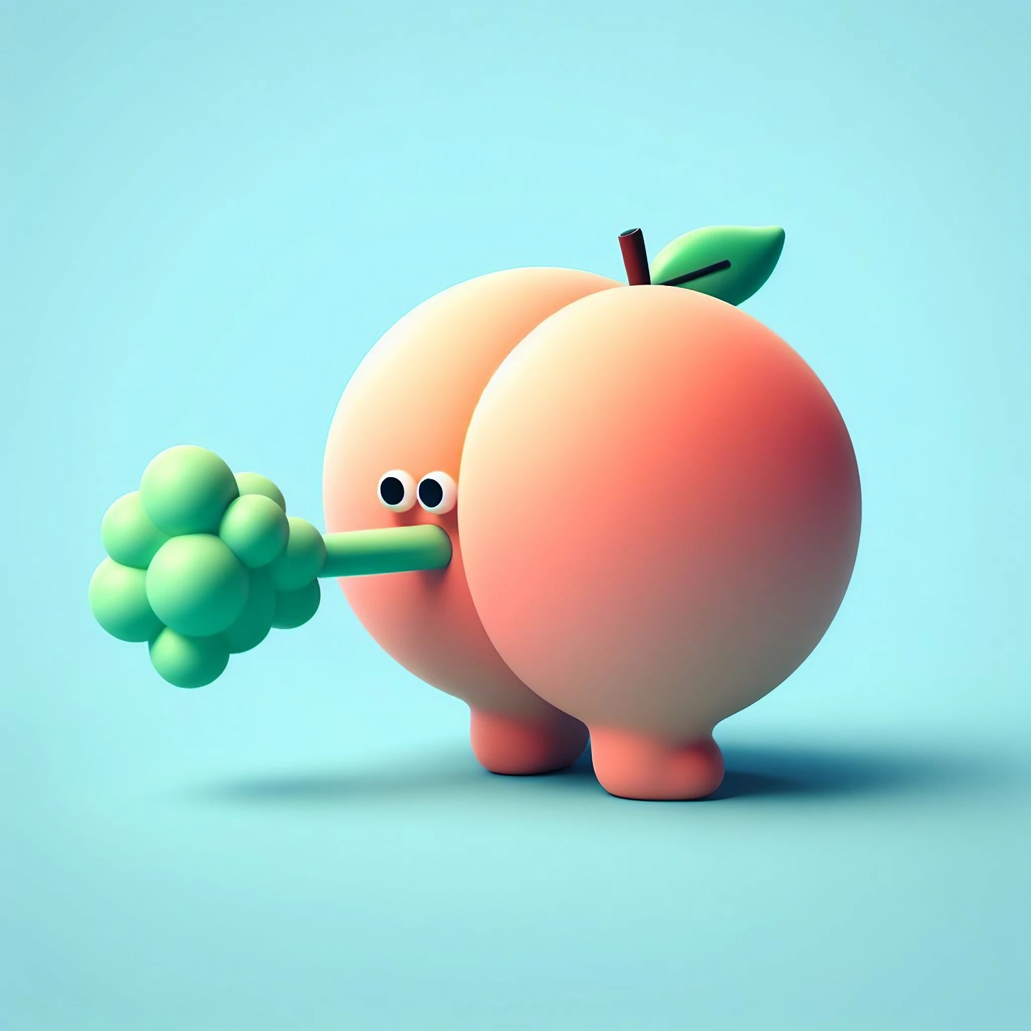 peach expelling gas