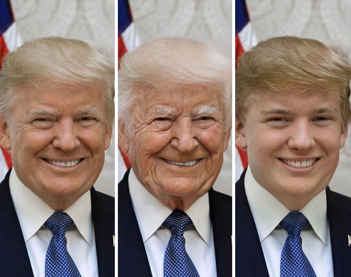 Trump modificato con FaceApp